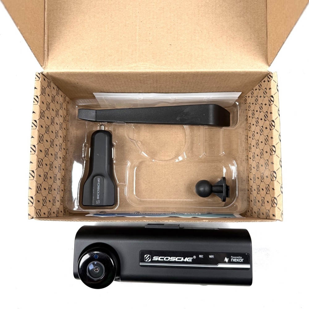 Scosche NEXC2 Dual Channel Full HD Dash Camera NEXC2128-XCES0 / Open Box